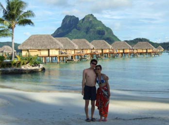 Nao and Jun had a wonderful time in Bora Bora