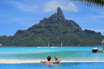 Arun and Jen, Le Meridien Hotel on Bora Bora