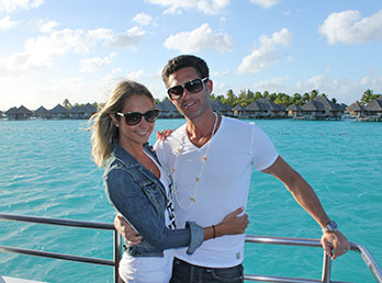 Anna and Alon in the St. Regis Bora Bora Hotel
