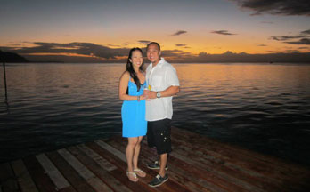 Christine and Mike, Sunset at the Beach