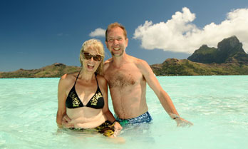 Wojciech and Anna at the Le Tahaa, Four Seasons Bora Bora